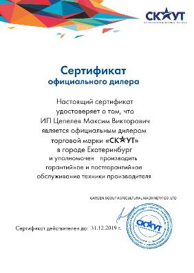 Сертификат СКАУТ