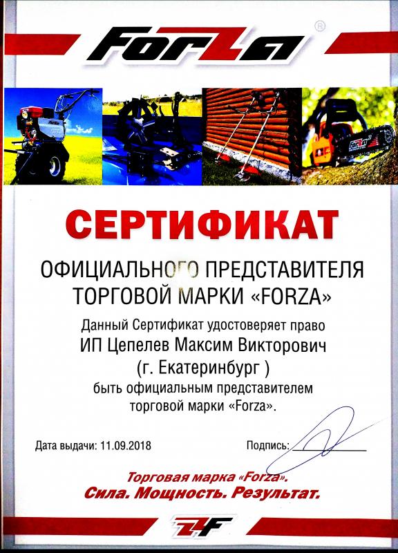 Сертификат Форза